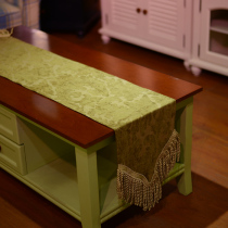 Foreign trade American country European Mediterranean style table flag tablecloth 32 * 150cm nostalgic auspicious dark pattern 2 colors