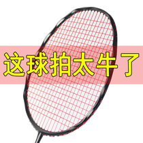 Badminton racket special-shaped twist frame training shot professional offensive male and female single shot 4U Taiwan small black shot