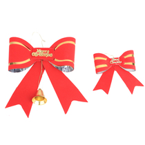 Christmas Pendant Flocking Christmas Bow Christmas Tree Package Decoration Pendant Christmas Scene Arrangement