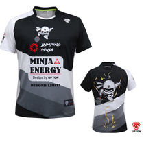 2018 New Korean UPTON badminton suit men and women sportswear cartoon ninja quick-dry short sleeve t-shirt
