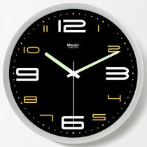 Madding clock wall clock Living room bedroom wall clock mute fashion pastoral art creative luminous resin hanging watch C572