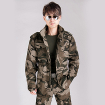 Outdoor military windbreaker jacket new spring and autumn men M65 three-dimensional bag pure cotton casual military version windbreaker mountain camouflage