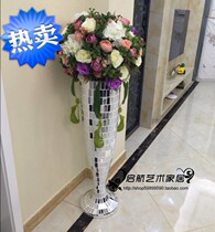 Factory direct sales mosaic FRP moonlight cup floor-to-ceiling vase European-style modern living room hotel home decoration