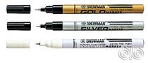 Japanese snowman paint pen 0 8mm core environmental protection very fine paint pen black and white gold and silver multi-color optional