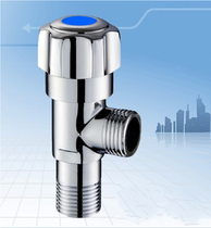 The progress of the right copper dual-head angle Multi-Angle Control valve dual-head triangle valve one inlet and two outlets out