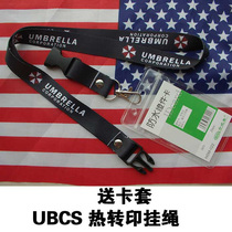 Biochemical crisis Anbrera UBCS double-sided live buckle heat transfer certificate clip lanyard vertical transparent sleeve