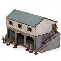 Little Wheat Record Wood Scene 15mm 1:100 fow ps take the battle of World War II barn