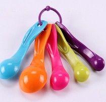 Plastic combination measuring spoon with scale measuring spoon 5-piece baking tool color measuring spoon set