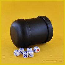 Bar nightclub supplies thickened black straight sieve cup manual dice cup without bottom color cup to send 6 dice dice cup