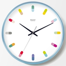 Madding fashion wall clock Living room office simple mute clock wall watch creative quartz clock perpetual calendar D608