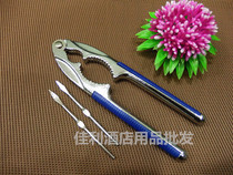 Crab pliers Walnut clip multi-function clip nut clip crab clip stainless steel with needle to eat crab tool set