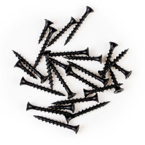 Dough teeth fast self-tapping screws iron hair black super hard KA cross flat head self-tapping nail furniture wood screw M4 * 16