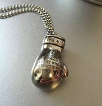 SHIELD OF STRENGTH* Boxing Gloves Necklace Steel Gloves Necklace