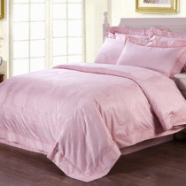 According to the poetic gold four-piece set of plain silk silk cotton tribute satin jacquard bed K078S encounter Yiyuan