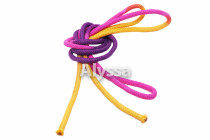 Alyssa Professional rhythmic gymnastics rope Advanced hemp Multi-color-yellow-purple-pink