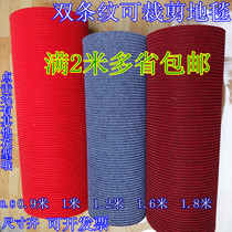 Double stripe pvc elevator corridor stair mat rubber bottom coil non-slip carpet Hall entrance mat