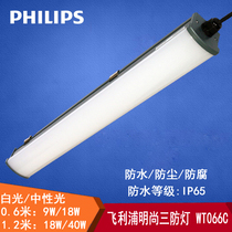 Philips LED three-proof lamp integrated fluorescent lamp cover lamps and lanterns moisture-proof and waterproof fluorescent plant lamp holder WT066C