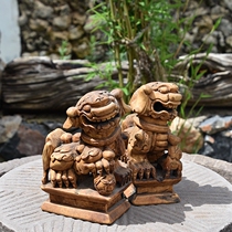 Handmade lion beast small ornaments a pair of home decoration Town House Collection gifts