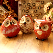 Cute piggy bank creative fashion cartoon piggy bank ceramic personality children's small gift owl piggy bank