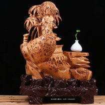 Full of scars authentic Taihang Cliff root carvings boutique carving crafts Guanyin Buddha statue collection