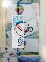 Longlong DreamWorks DMC cross stitch self-matching bookmarks Chinese style Peking Opera 05-plastic cloth double-sided