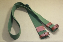 Homemade bag with double cow skin canvas strap