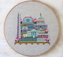  Cross stitch redraw electronic picture source file Satsuma street city series-Washington