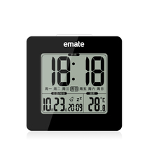 Mini small alarm clock fashion backlit electronic clock children students bedside calendar table watch with thermometer