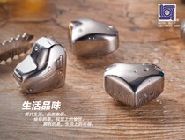 Iced stainless steel peach heart-shaped stainless steel ice hollow refrigeration liquid conductor ice drink whiskey ice cubes