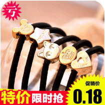 Korean version of pony tail Hairband diamond headwear hair rope hair accessories Japanese and Korean color tie hair rope high elastic rubber band