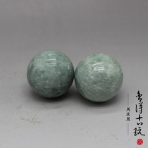 Natural Jade Guizhou Cui handball middle-aged fitness ball health ball health ball pair 5CM handlebar hand play