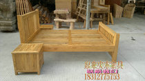 YL026 old elm double bed Chinese solid wood ribs big bed thick solid wood flat bed 1 5 1 8 meters