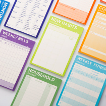 GTD multifunctional A5 daily weekly monthly office fitness plan time management can be torn small notebook portable form to do matters memorandum wholesale