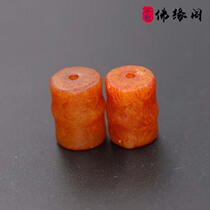 Buddhas Pavilion with carved bamboo-Shaped Agate drum beads loose beads bucket beads bracelet bracelet with bead DIY accessories pendant