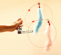 Clear Cats spokesman cat toy long steel wire rabbit fur to tease cat - long steel wire