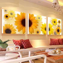New 5d Diamond painting full of diamond embroidered sunflower living room simple modern dining room stick cross stitch triple painting