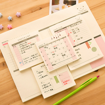 Korean version of tearable desktop memo plan memo note paper square week plan) checklist