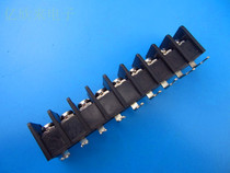 Through end 9 5 corner 300V 25A terminal block black wiring row