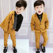 Childrens mens treasure suit suit 1-3 years old 7 foreign baby small suit boy dress handsome Korean spring and summer