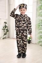 2015 summer new specials for children and middle school students green camouflage military uniforms childrens and mens and womens military training performances