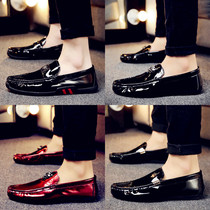 Summer soy shoes men summer paint skinned men shoes Han edition lazy casual shoes mirror shoes male tide shoes