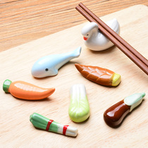 Add a bit of music Chopsticks dolphin swan chopsticks rack carrot eggplant chopsticks pillow Japanese ceramic chopsticks stand
