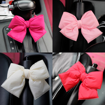 Womens car accessories Sexy rose red bow Gear decoration DIY Flower decoration Handbrake decoration DIY