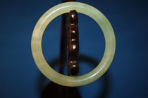 80 s handmade natural jade round bracelet J006