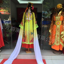 Classical Dance Conserved Peach Plum Cup of Hundred Flowers Competition for Female Dance Performance Costume Ancient Dress Water Cuff Stage Long Sleeve Theatre Dress