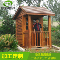Scenic Park anticorrosive wooden sentry box security booth outdoor wooden sentry box