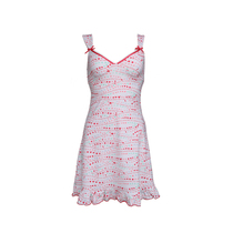 YESCODE girl suspenders love pattern cute and comfortable breathable pajamas womens nightgowns