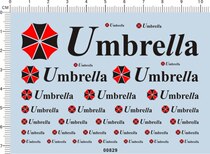 00829-Resident Evil Umbrella Umbrella Model Car Water Sticker