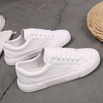 2021 new small white shoes womens shoes students flat Joker canvas shoes Korean white shoes White casual board shoes autumn