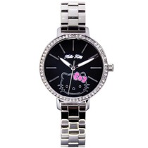 HELLO KITTY luxury crystal diamond fashion watch_white x black